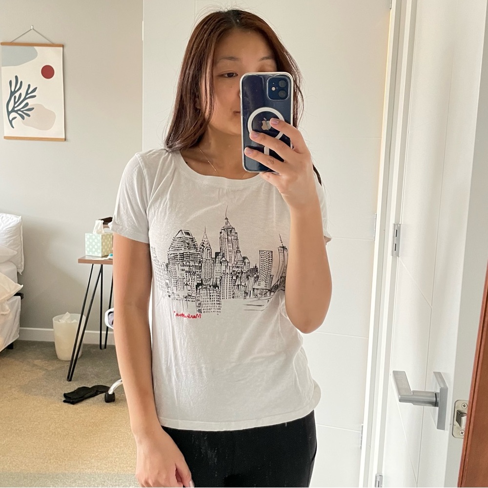 J. Crew white NYC skyline t shirt